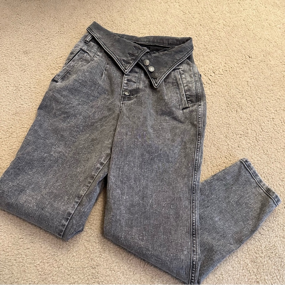 Express high waisted button jeans